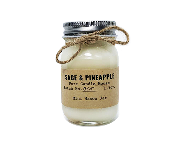 Sage + Pineapple | Mini Mason Jar