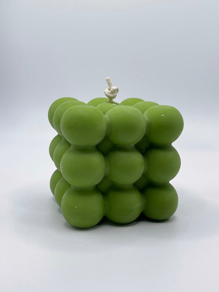 Green Bubble Block Candle Mold